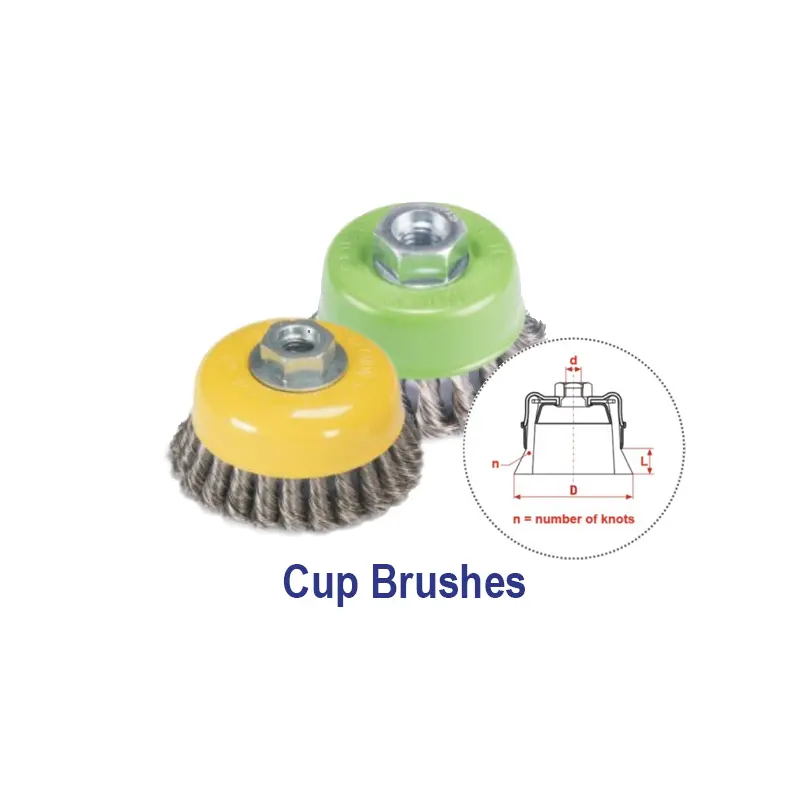 Cup Brushes (Twisted Knot Bowl Cup Brushes)